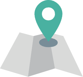 Pen dropped on a blank map